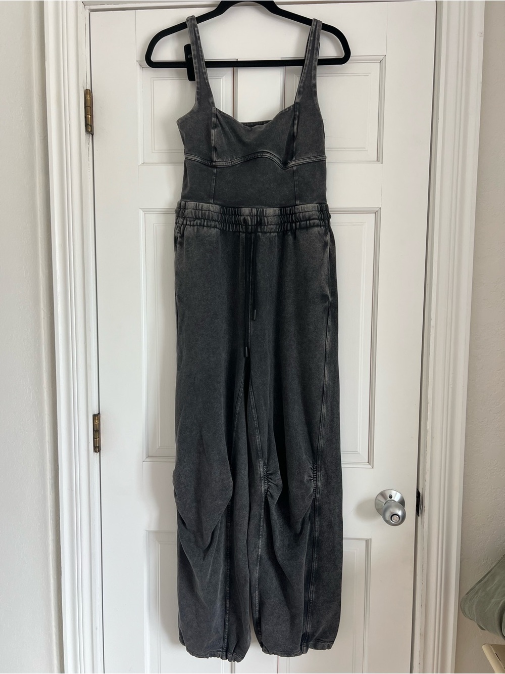 NWOT Free people movement inbound jumpsuit vintage black small wide leg
